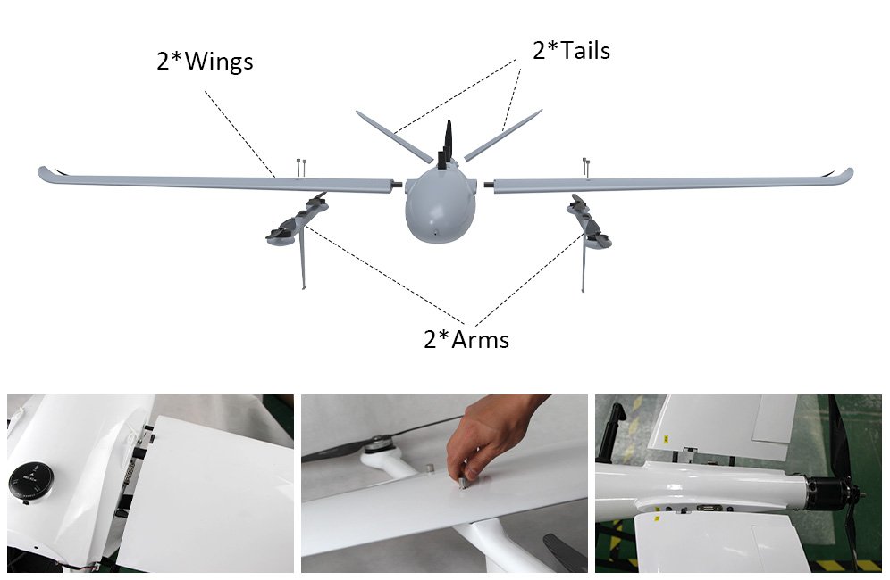 Silent Sentinel X-1 modular assembly — 2 wings, 2 tails, 2 arms